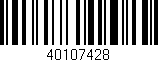 Código de barras (EAN, GTIN, SKU, ISBN): '40107428'