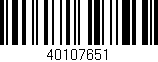 Código de barras (EAN, GTIN, SKU, ISBN): '40107651'