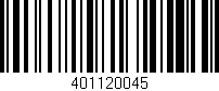 Código de barras (EAN, GTIN, SKU, ISBN): '401120045'