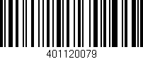 Código de barras (EAN, GTIN, SKU, ISBN): '401120079'