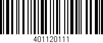 Código de barras (EAN, GTIN, SKU, ISBN): '401120111'