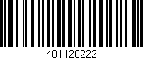 Código de barras (EAN, GTIN, SKU, ISBN): '401120222'