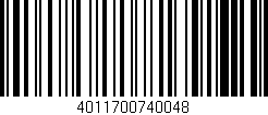 Código de barras (EAN, GTIN, SKU, ISBN): '4011700740048'