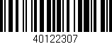 Código de barras (EAN, GTIN, SKU, ISBN): '40122307'