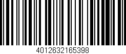 Código de barras (EAN, GTIN, SKU, ISBN): '4012632165398'