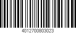 Código de barras (EAN, GTIN, SKU, ISBN): '4012700803023'