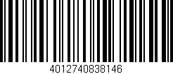 Código de barras (EAN, GTIN, SKU, ISBN): '4012740838146'