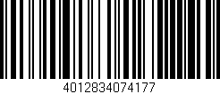 Código de barras (EAN, GTIN, SKU, ISBN): '4012834074177'