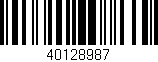 Código de barras (EAN, GTIN, SKU, ISBN): '40128987'