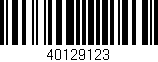 Código de barras (EAN, GTIN, SKU, ISBN): '40129123'