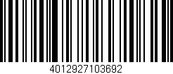 Código de barras (EAN, GTIN, SKU, ISBN): '4012927103692'