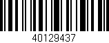 Código de barras (EAN, GTIN, SKU, ISBN): '40129437'
