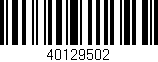 Código de barras (EAN, GTIN, SKU, ISBN): '40129502'