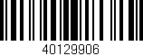 Código de barras (EAN, GTIN, SKU, ISBN): '40129906'