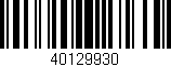 Código de barras (EAN, GTIN, SKU, ISBN): '40129930'