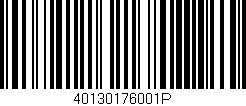 Código de barras (EAN, GTIN, SKU, ISBN): '40130176001P'