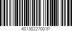 Código de barras (EAN, GTIN, SKU, ISBN): '40130227001P'