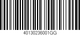 Código de barras (EAN, GTIN, SKU, ISBN): '40130236001GG'