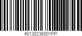 Código de barras (EAN, GTIN, SKU, ISBN): '40130236001PP'