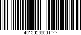 Código de barras (EAN, GTIN, SKU, ISBN): '40130289001PP'