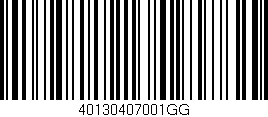 Código de barras (EAN, GTIN, SKU, ISBN): '40130407001GG'