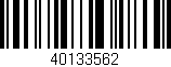 Código de barras (EAN, GTIN, SKU, ISBN): '40133562'