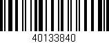 Código de barras (EAN, GTIN, SKU, ISBN): '40133840'