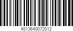 Código de barras (EAN, GTIN, SKU, ISBN): '4013640072012'
