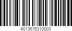 Código de barras (EAN, GTIN, SKU, ISBN): '4013676310003'