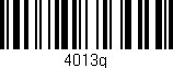 Código de barras (EAN, GTIN, SKU, ISBN): '4013g'