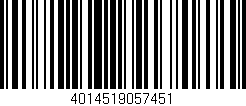 Código de barras (EAN, GTIN, SKU, ISBN): '4014519057451'