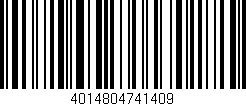 Código de barras (EAN, GTIN, SKU, ISBN): '4014804741409'