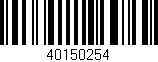 Código de barras (EAN, GTIN, SKU, ISBN): '40150254'