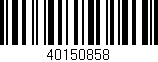 Código de barras (EAN, GTIN, SKU, ISBN): '40150858'