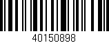 Código de barras (EAN, GTIN, SKU, ISBN): '40150898'