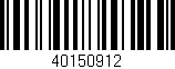 Código de barras (EAN, GTIN, SKU, ISBN): '40150912'