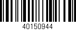 Código de barras (EAN, GTIN, SKU, ISBN): '40150944'