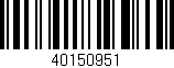 Código de barras (EAN, GTIN, SKU, ISBN): '40150951'