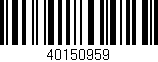 Código de barras (EAN, GTIN, SKU, ISBN): '40150959'