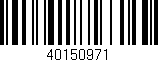 Código de barras (EAN, GTIN, SKU, ISBN): '40150971'