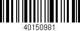 Código de barras (EAN, GTIN, SKU, ISBN): '40150981'