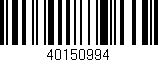 Código de barras (EAN, GTIN, SKU, ISBN): '40150994'