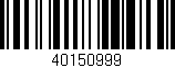 Código de barras (EAN, GTIN, SKU, ISBN): '40150999'