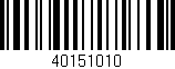 Código de barras (EAN, GTIN, SKU, ISBN): '40151010'