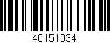 Código de barras (EAN, GTIN, SKU, ISBN): '40151034'
