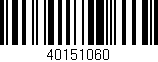 Código de barras (EAN, GTIN, SKU, ISBN): '40151060'