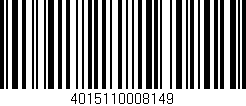 Código de barras (EAN, GTIN, SKU, ISBN): '4015110008149'