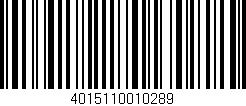 Código de barras (EAN, GTIN, SKU, ISBN): '4015110010289'