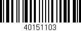Código de barras (EAN, GTIN, SKU, ISBN): '40151103'
