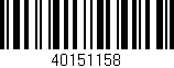Código de barras (EAN, GTIN, SKU, ISBN): '40151158'
